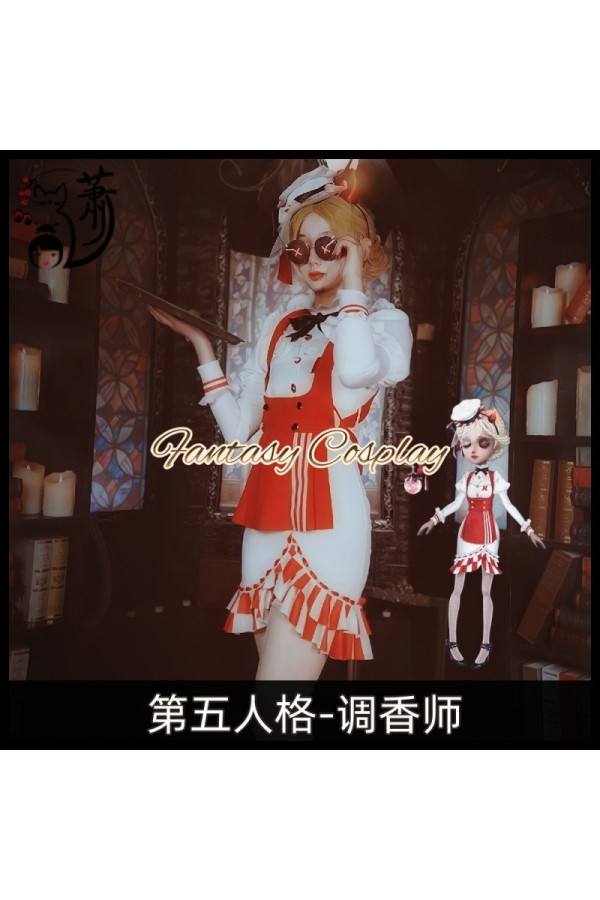 Identity V  KFC Crossover Perfumer Lady K Uniform Cosplay Costume